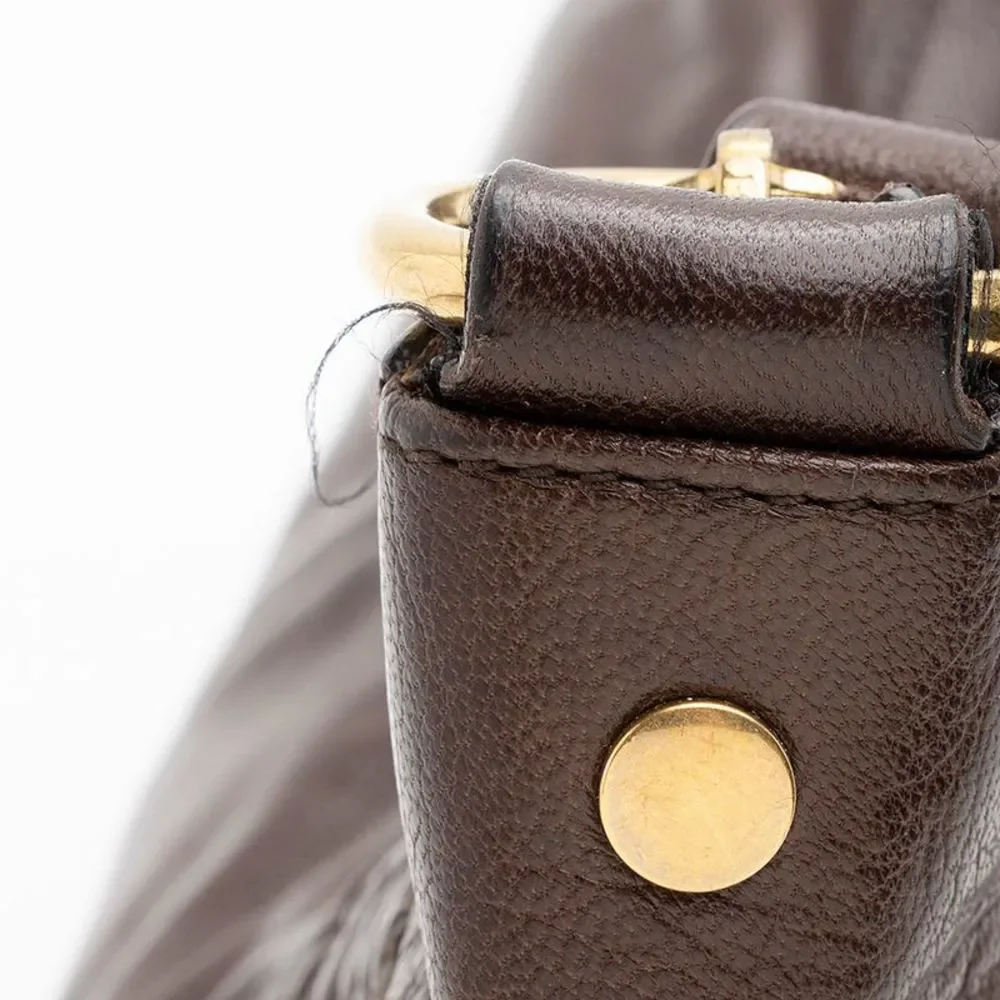 Saint Laurent Leather Braided Handle Hobo - Picture 10 of 15